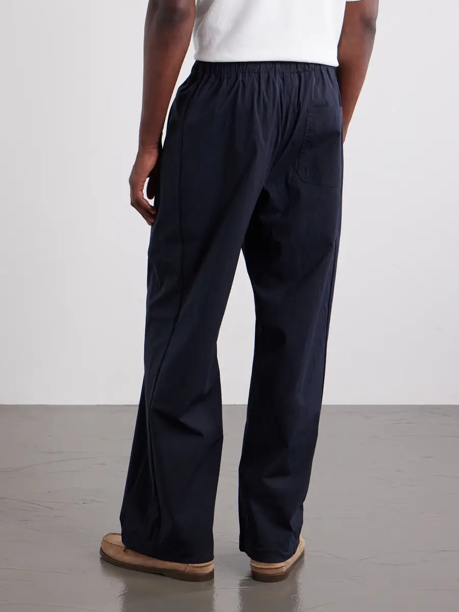 Frame Straight-Leg Drawstring Logo-Embroidered Cotton-Blend Trousers - Men | Thumbnail 4 Frame Straight-Leg Drawstring Logo-Embroidered Cotton-Blend Trousers - Men | Thumbnail 4