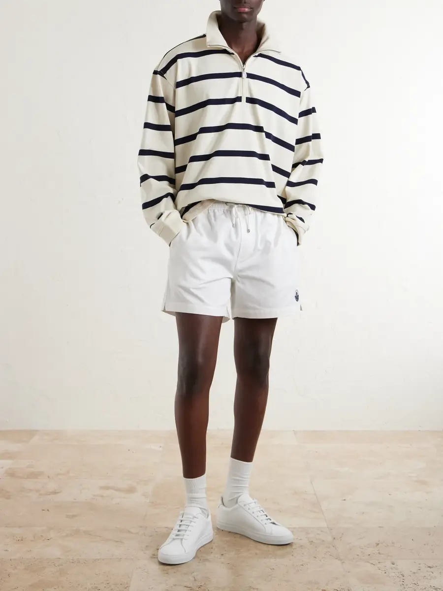 Frame Logo-Embroidered Striped Cotton Sweater - Men | Thumbnail 2 Frame Logo-Embroidered Striped Cotton Sweater - Men | Thumbnail 2