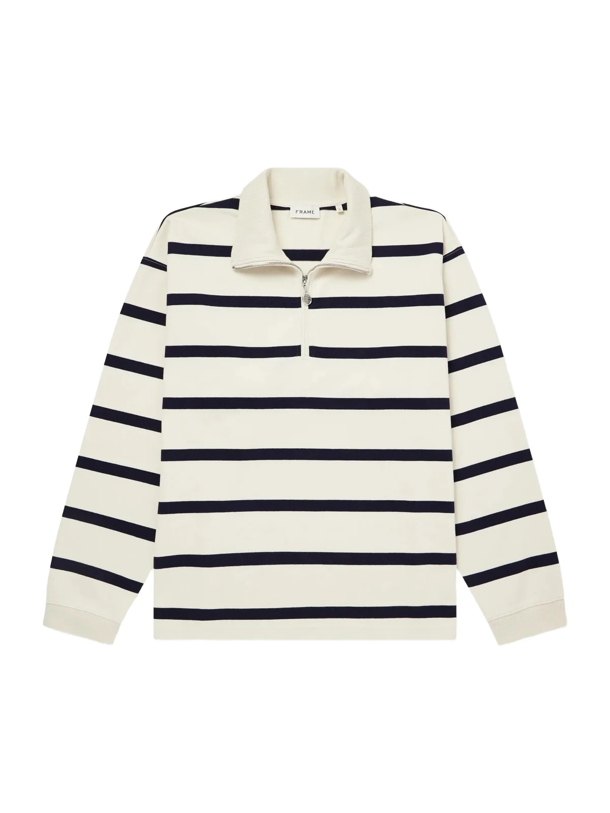 Logo-Embroidered Striped Cotton Sweater - Men