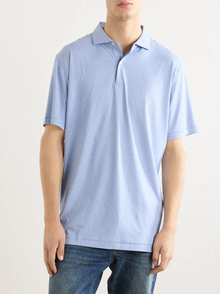 Peter Millar Fifty-Fifty Printed Stretch-Jersey Polo Shirt - Men | Thumbnail 3