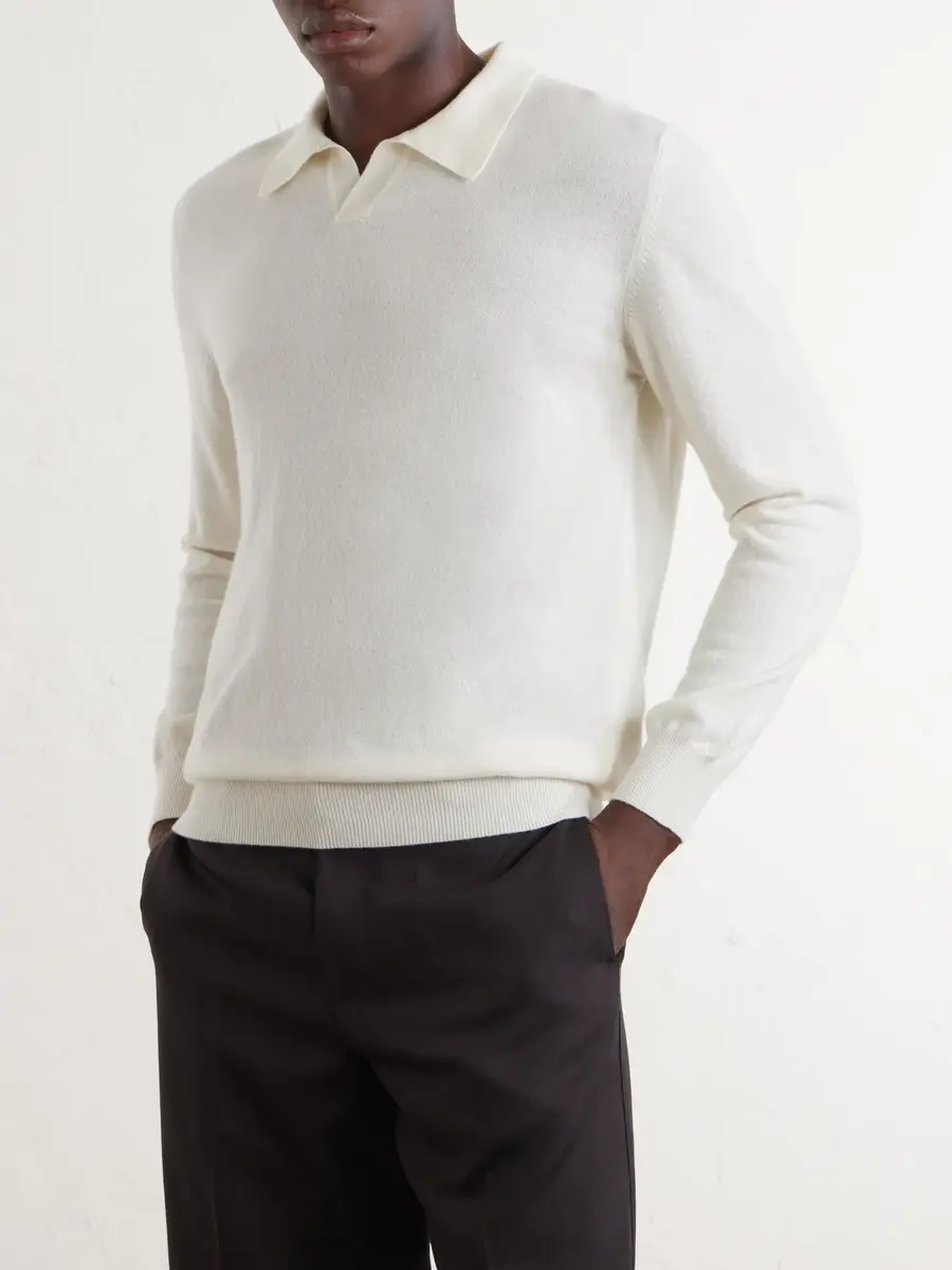 Altea Virgin Wool Polo Sweater - Men | Thumbnail 3 Altea Virgin Wool Polo Sweater - Men | Thumbnail 3