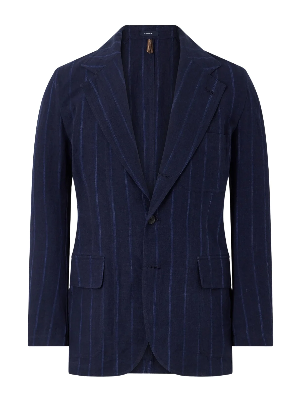 Drake's Games Pinstriped Linen and Cotton-Blend Suit Jacket - Men