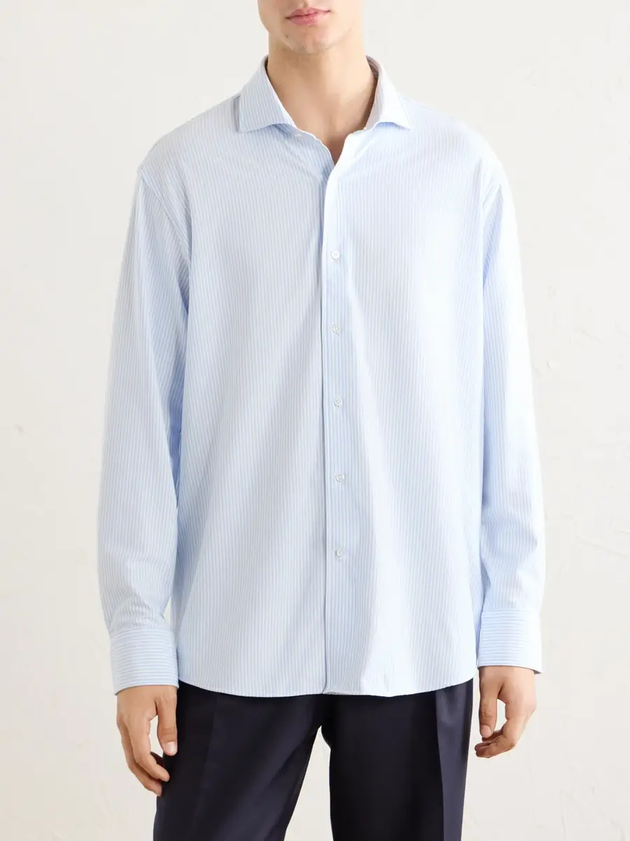Peter Millar Excursionist Flex Striped Cotton-Blend Shirt - Men | Thumbnail 3 Peter Millar Excursionist Flex Striped Cotton-Blend Shirt - Men | Thumbnail 3