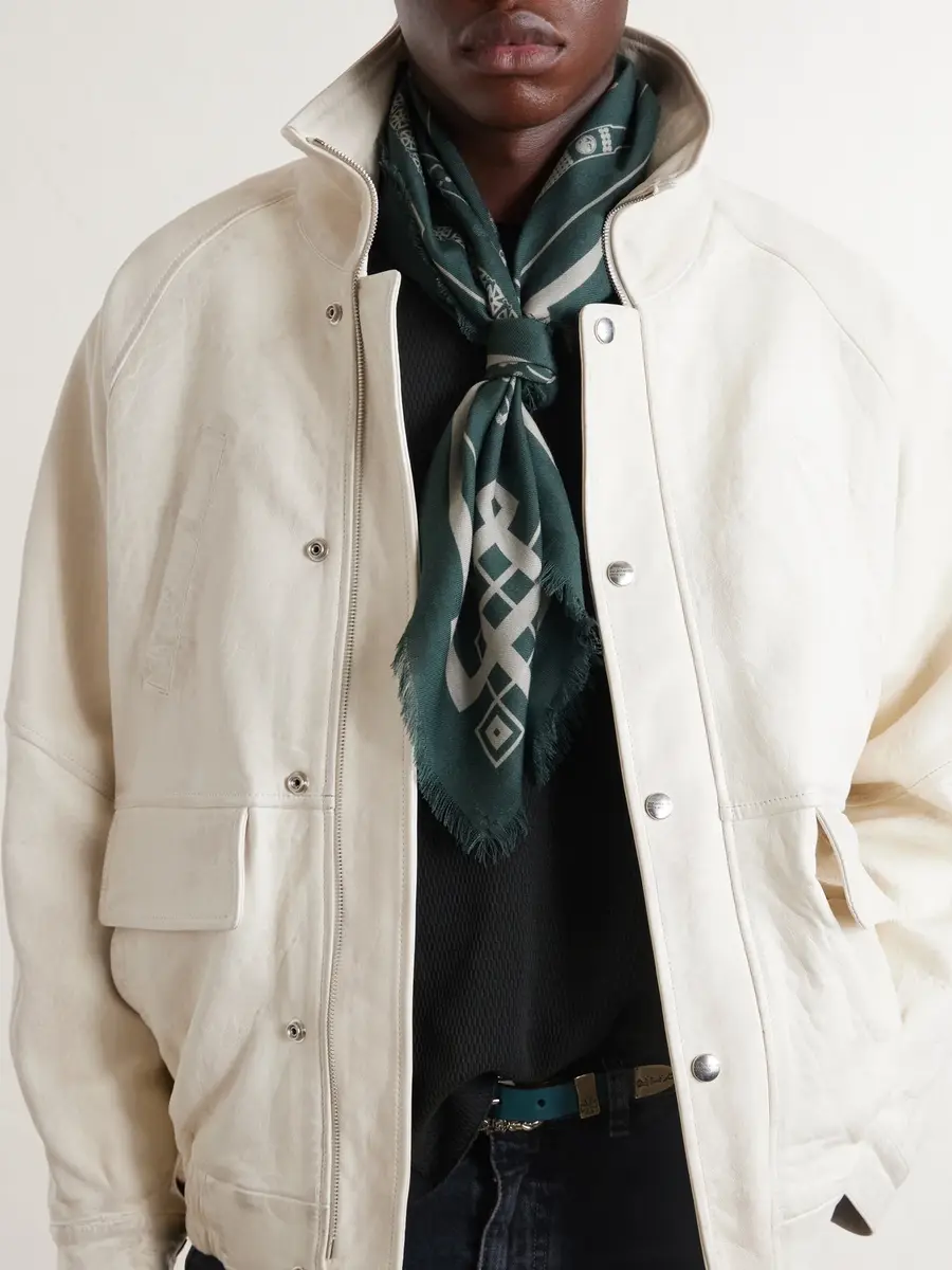 Enfants Riches Déprimés Printed Wool and Silk-Blend Scarf - Men | Thumbnail 2 Enfants Riches Déprimés Printed Wool and Silk-Blend Scarf - Men | Thumbnail 2