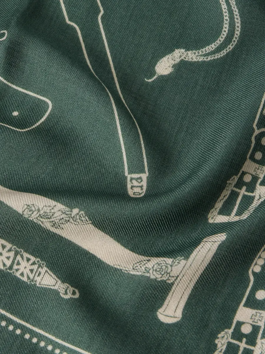 Enfants Riches Déprimés Printed Wool and Silk-Blend Scarf - Men | Thumbnail 4 Enfants Riches Déprimés Printed Wool and Silk-Blend Scarf - Men | Thumbnail 4
