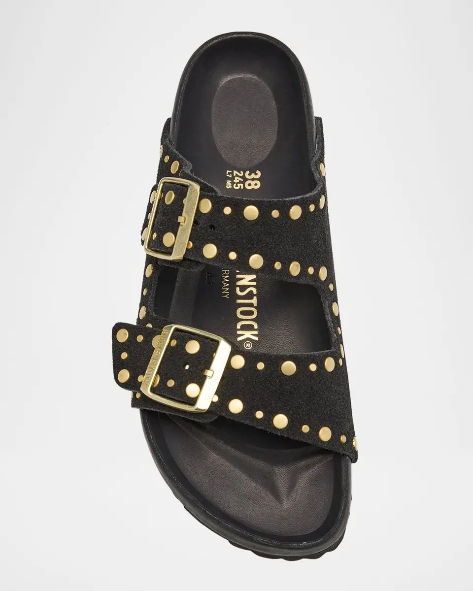 Birkenstock Arizona Exquisite Rivets Suede Sandals | Thumbnail 3 Birkenstock Arizona Exquisite Rivets Suede Sandals | Thumbnail 3