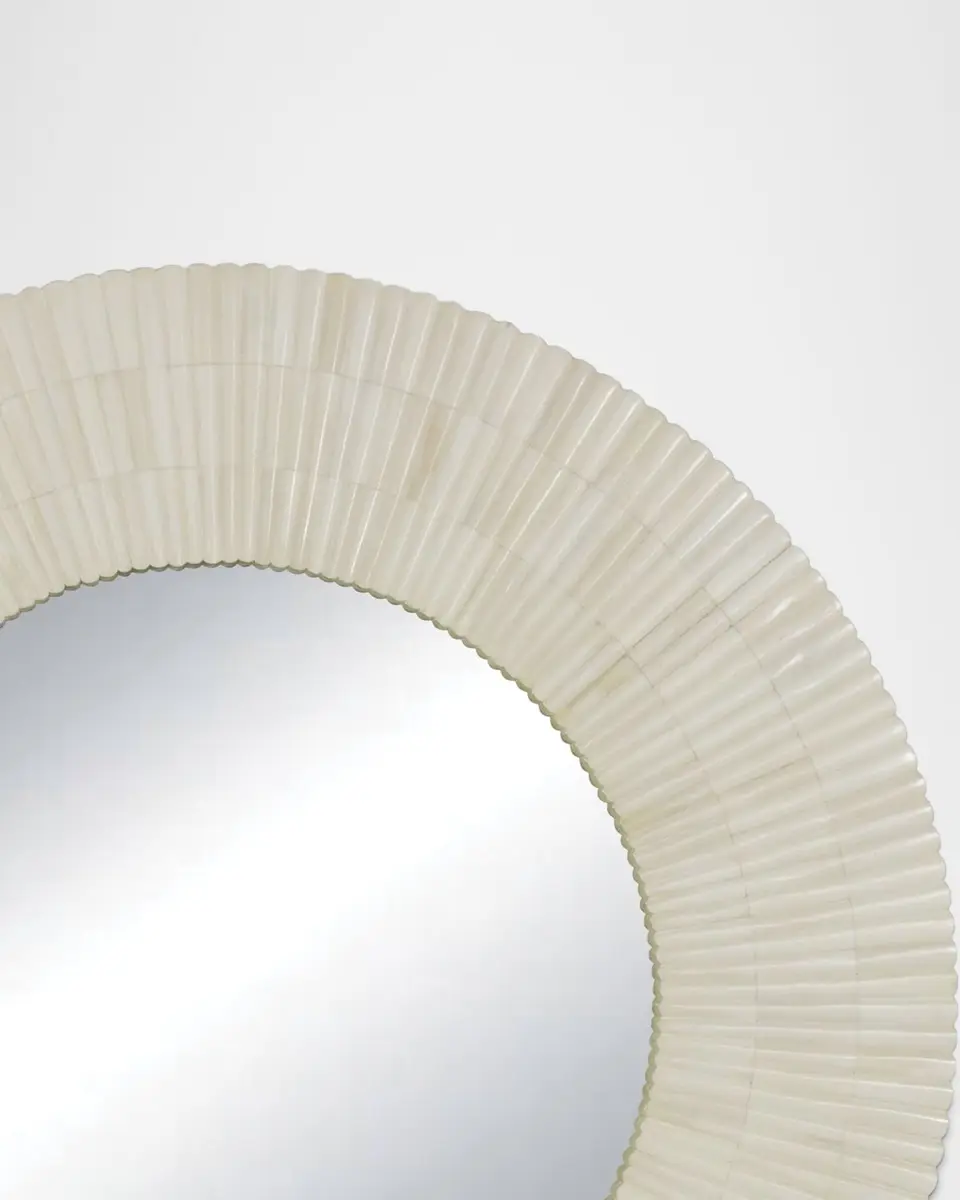 Regina Andrew Mirabelle Bone Mirror, 32" Round | Thumbnail 2 Regina Andrew Mirabelle Bone Mirror, 32" Round | Thumbnail 2