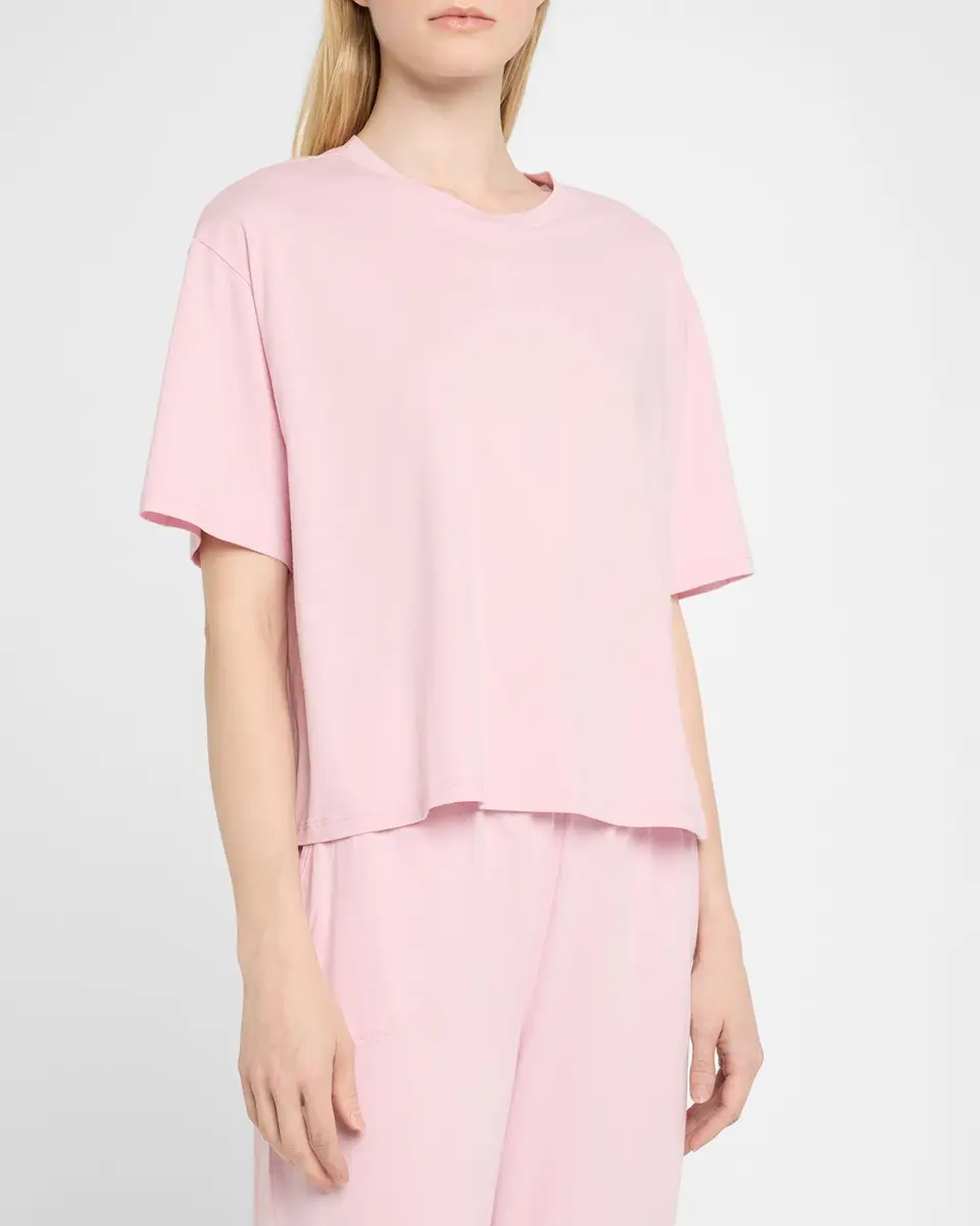 Skin Cali and Carlyn Cropped Pima Cotton Pajama Set | Thumbnail 4