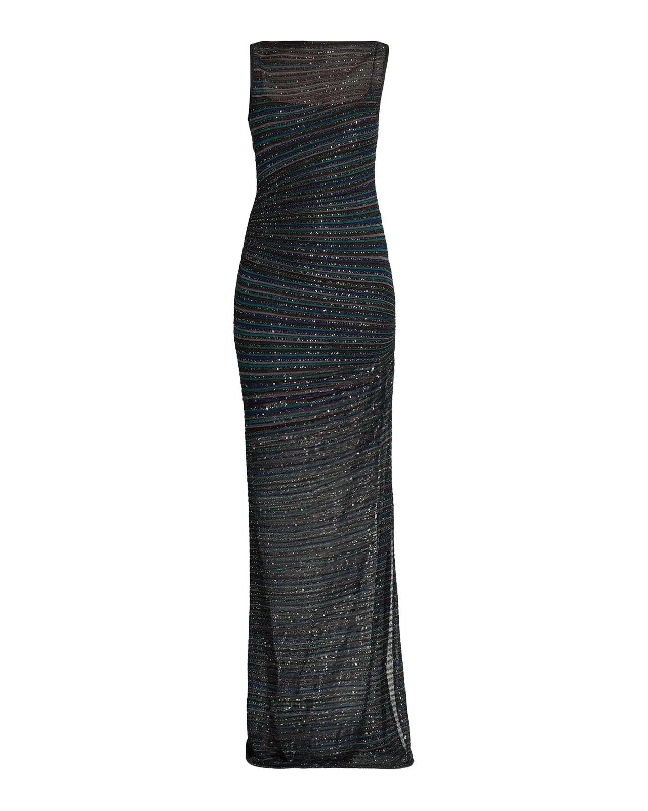 Metallic Striped Knit Gown