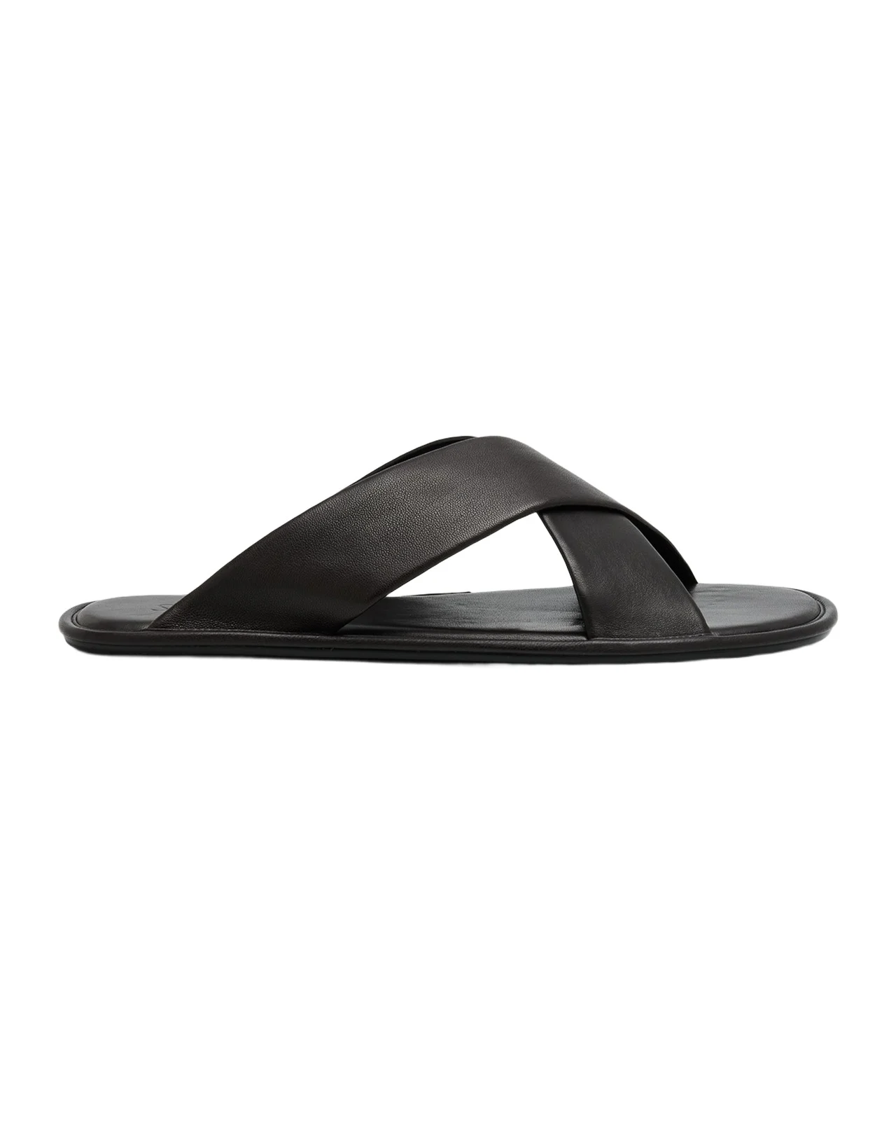 Saint Laurent Carlyle Leather Slide Sandals