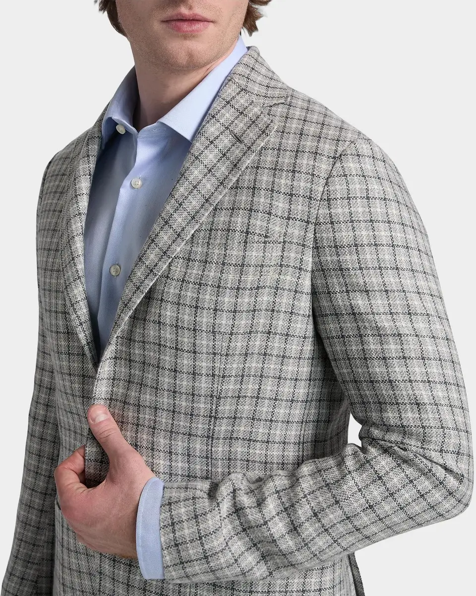 Sartorio Men's Plaid Linen-Blend Sport Coat | Thumbnail 5 Sartorio Men's Plaid Linen-Blend Sport Coat | Thumbnail 5