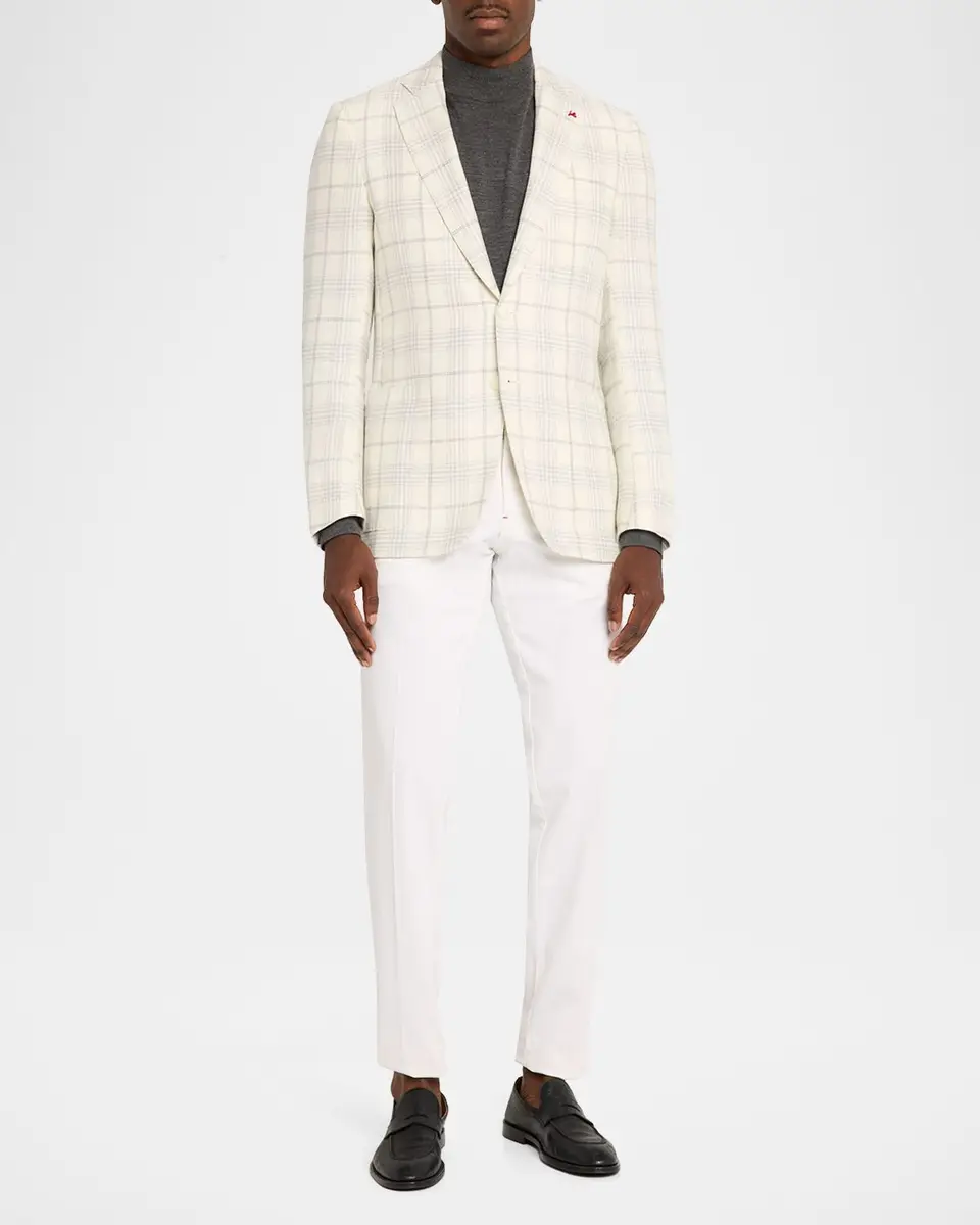 Isaia Men's Plaid Wool Single-Breasted Sport Coat | Thumbnail 2 Isaia Men's Plaid Wool Single-Breasted Sport Coat | Thumbnail 2
