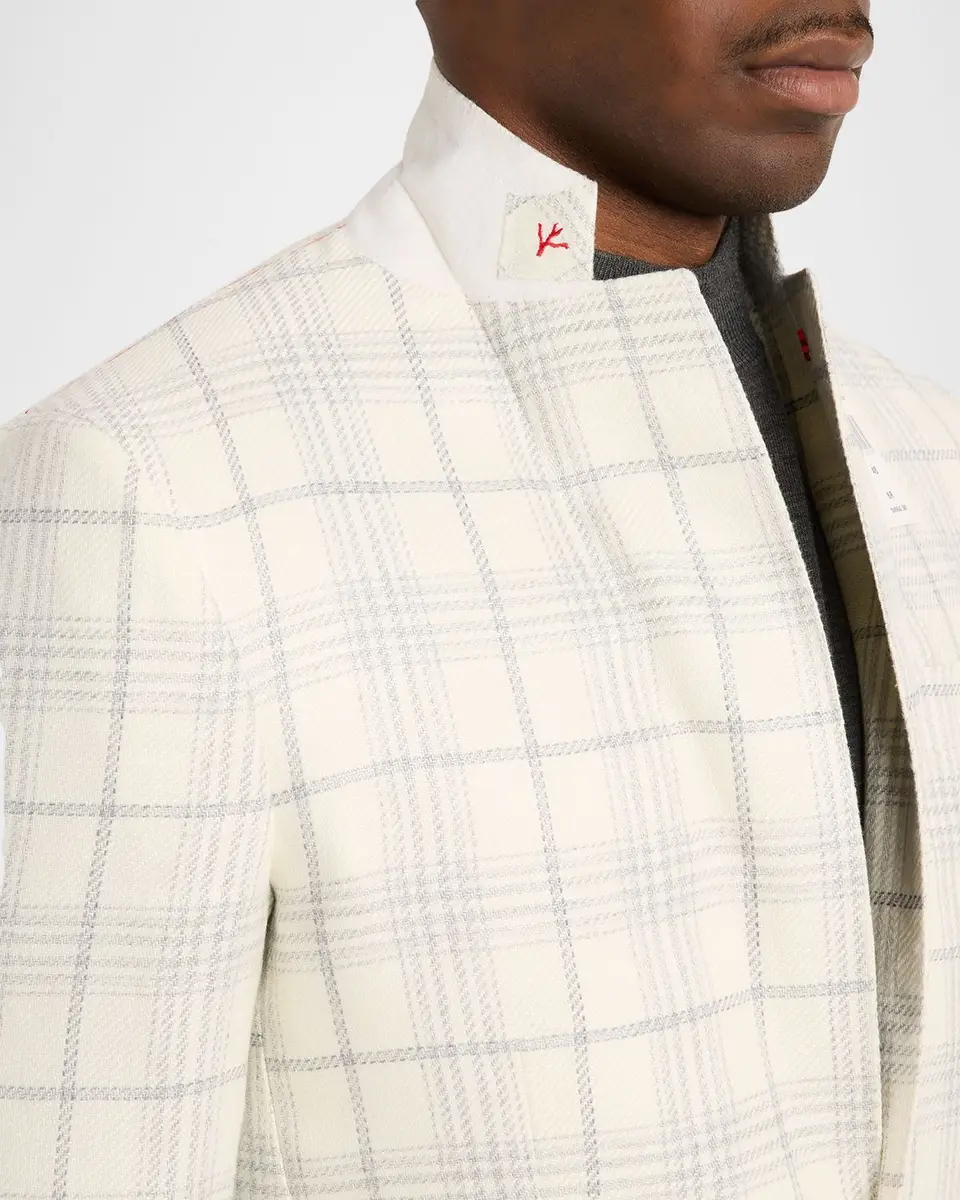 Isaia Men's Plaid Wool Single-Breasted Sport Coat | Thumbnail 7 Isaia Men's Plaid Wool Single-Breasted Sport Coat | Thumbnail 7