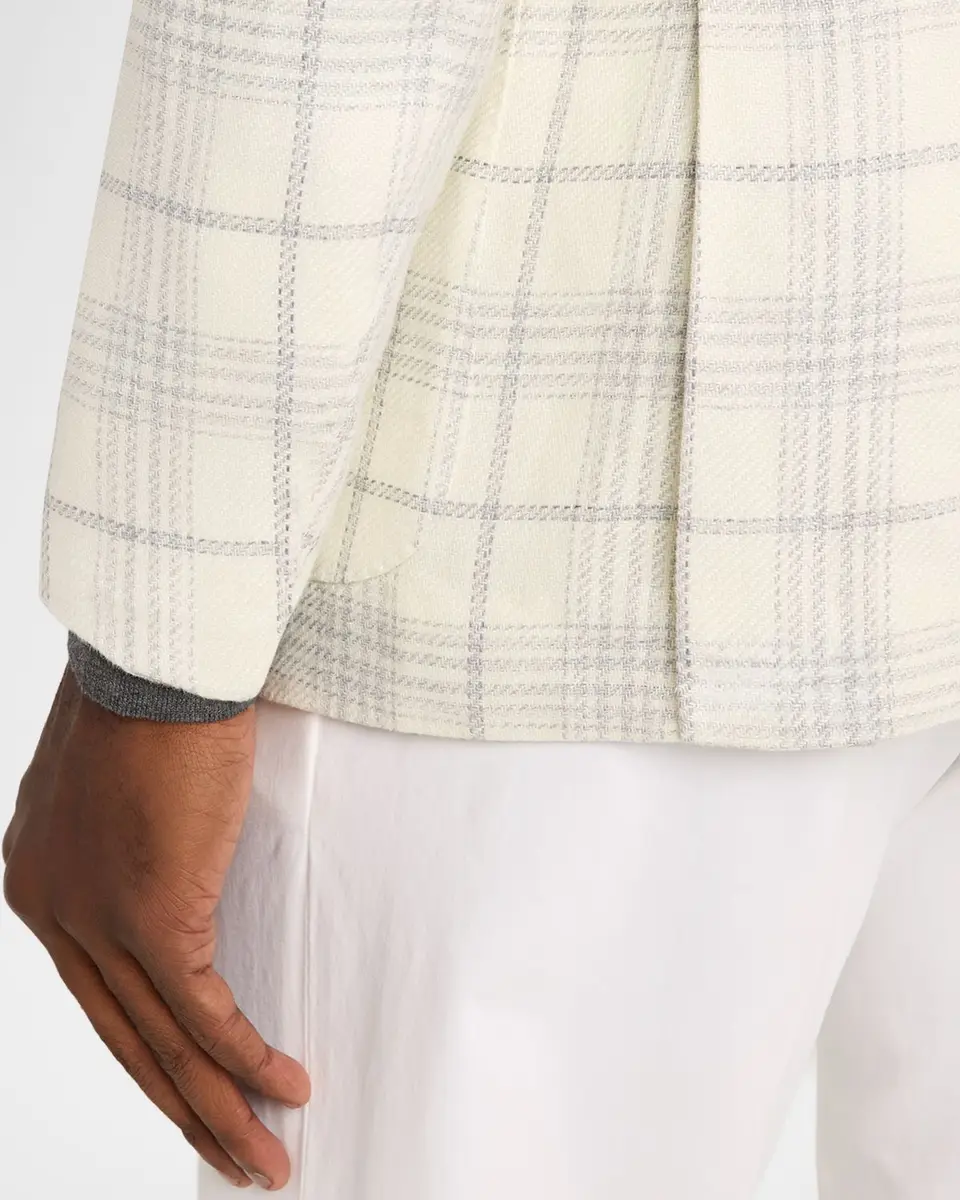 Isaia Men's Plaid Wool Single-Breasted Sport Coat | Thumbnail 8 Isaia Men's Plaid Wool Single-Breasted Sport Coat | Thumbnail 8