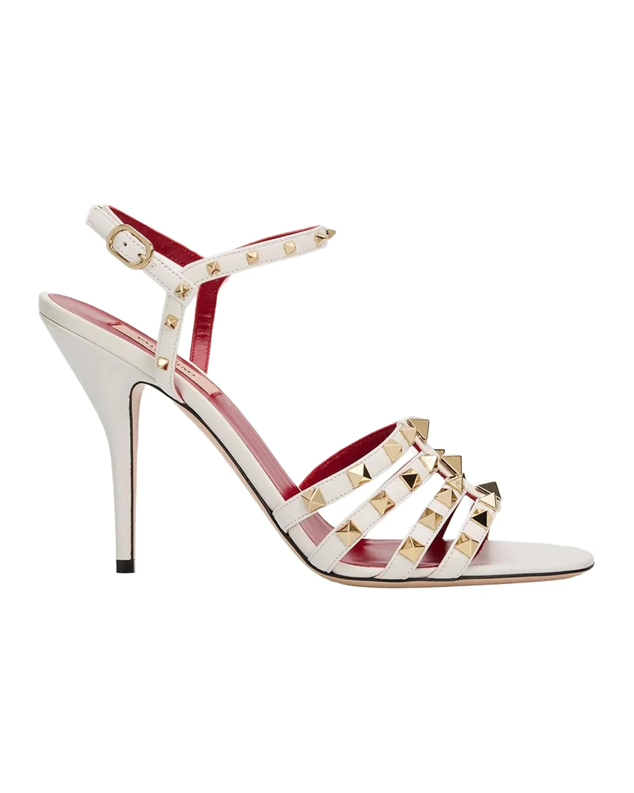 100mm Rockstud Leather Ankle-Strap Sandals 100mm Rockstud Leather Ankle-Strap Sandals