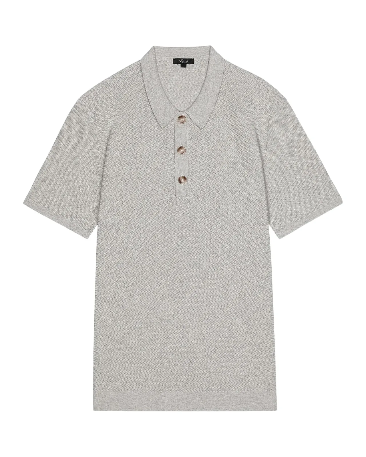 Men's Nathan Textured Cotton-Cashmere Polo Shirt