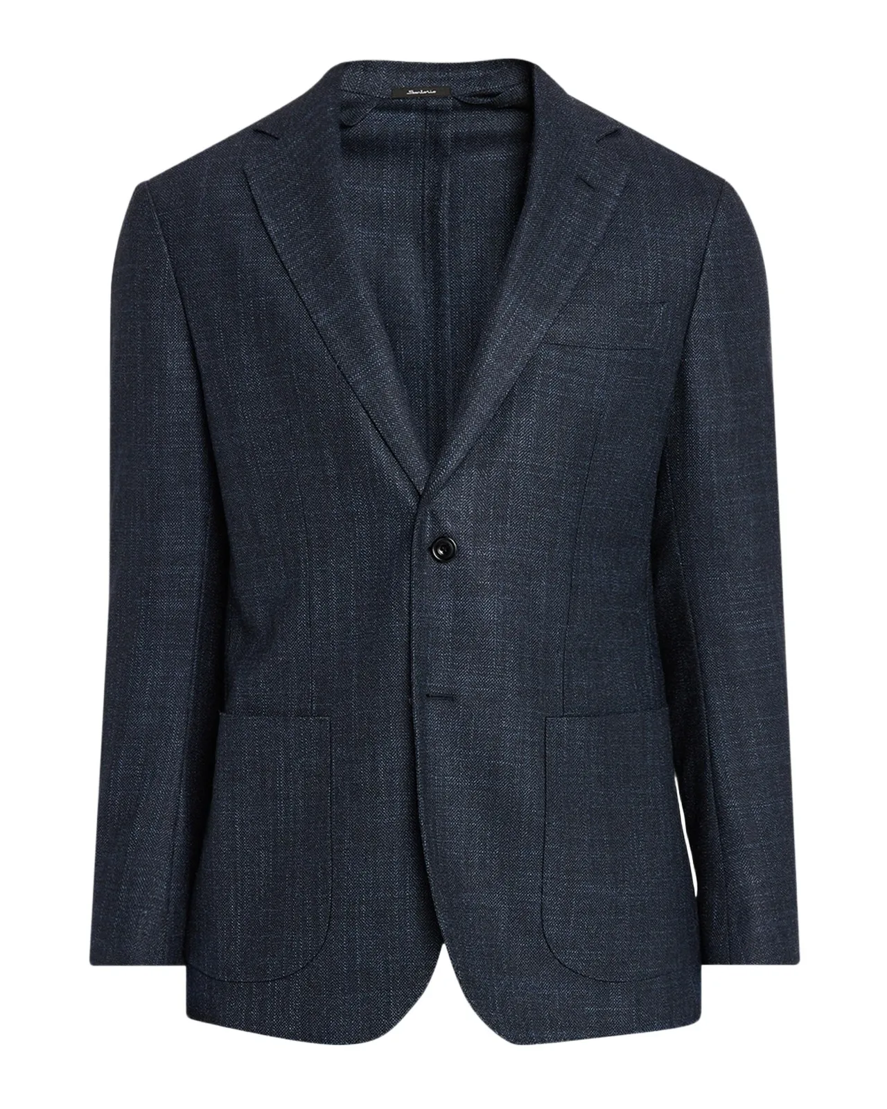 Men's Textured Solid Single-Breasted Sport Coat