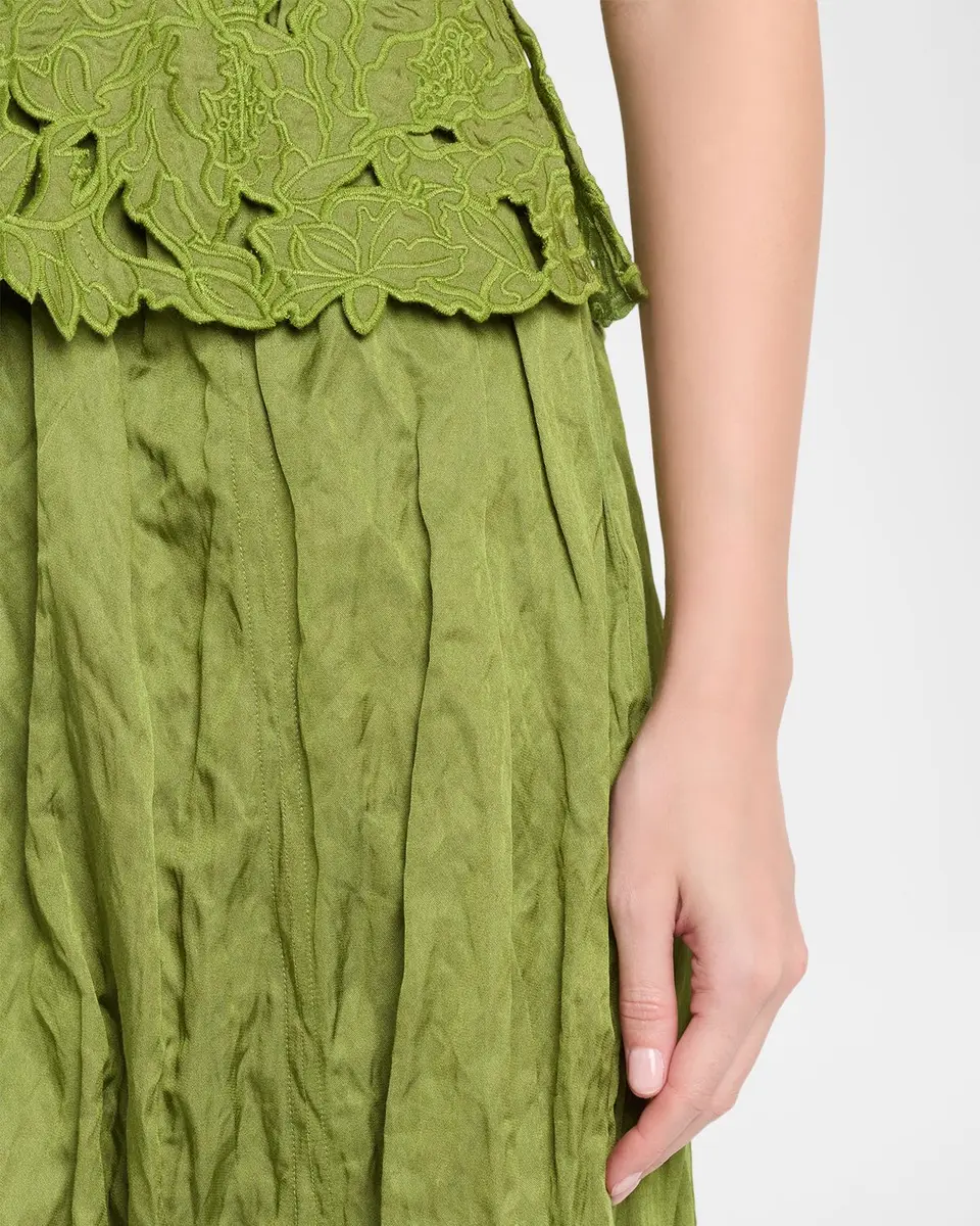 Jason Wu Collection Sleeveless Floral Embroidered Peplum Midi Dress | Thumbnail 5 Jason Wu Collection Sleeveless Floral Embroidered Peplum Midi Dress | Thumbnail 5