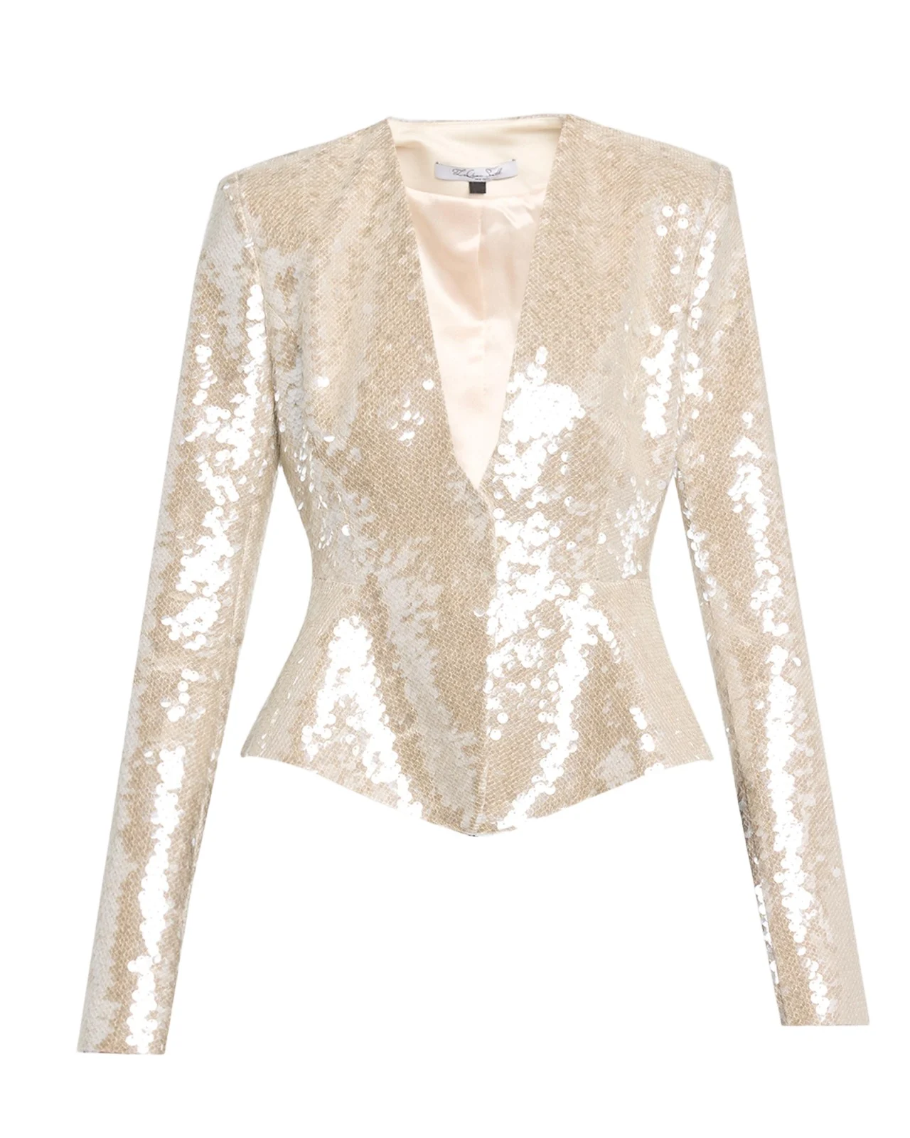 Sequined Fitted Peplum Jacket