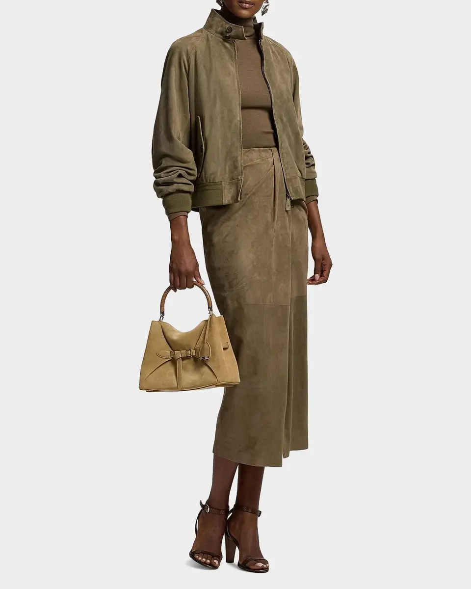 Ralph Lauren Collection The Ralph Calf-Suede Top Handle | Thumbnail 5 Ralph Lauren Collection The Ralph Calf-Suede Top Handle | Thumbnail 5
