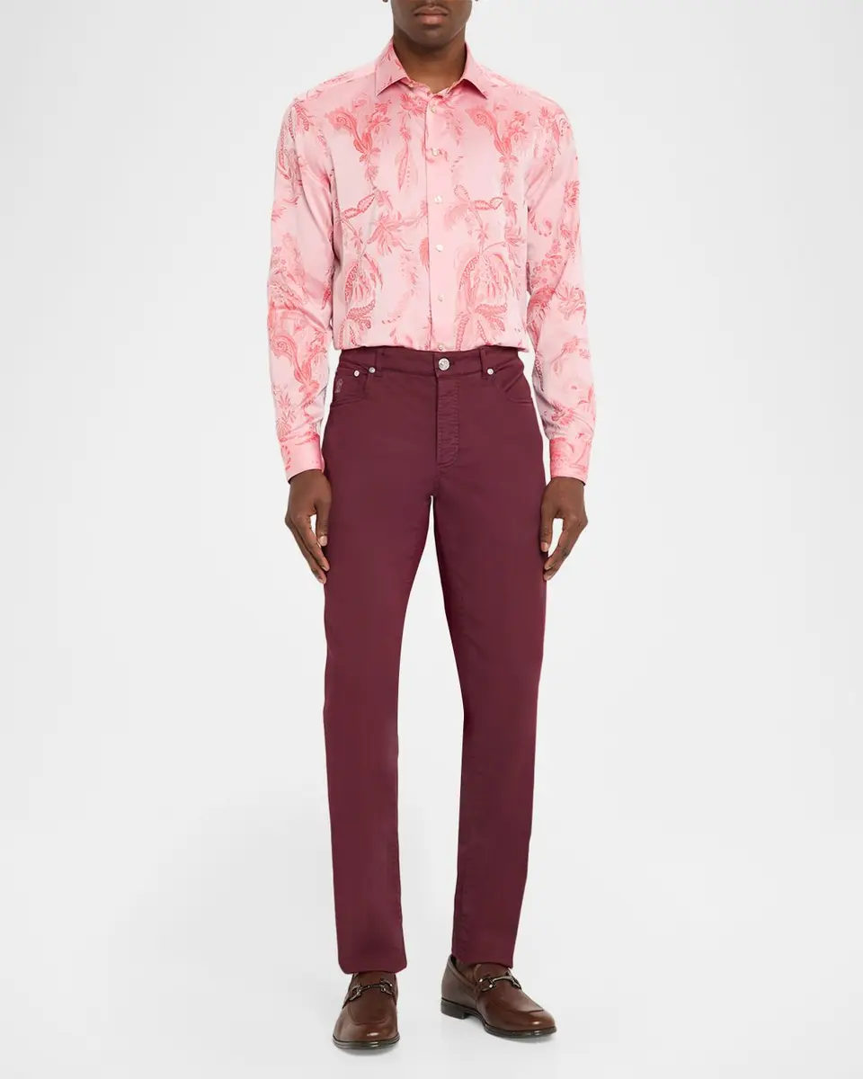 Etro Men's Cotton Tonal Paisley Button-Down Shirt | Thumbnail 2 Etro Men's Cotton Tonal Paisley Button-Down Shirt | Thumbnail 2