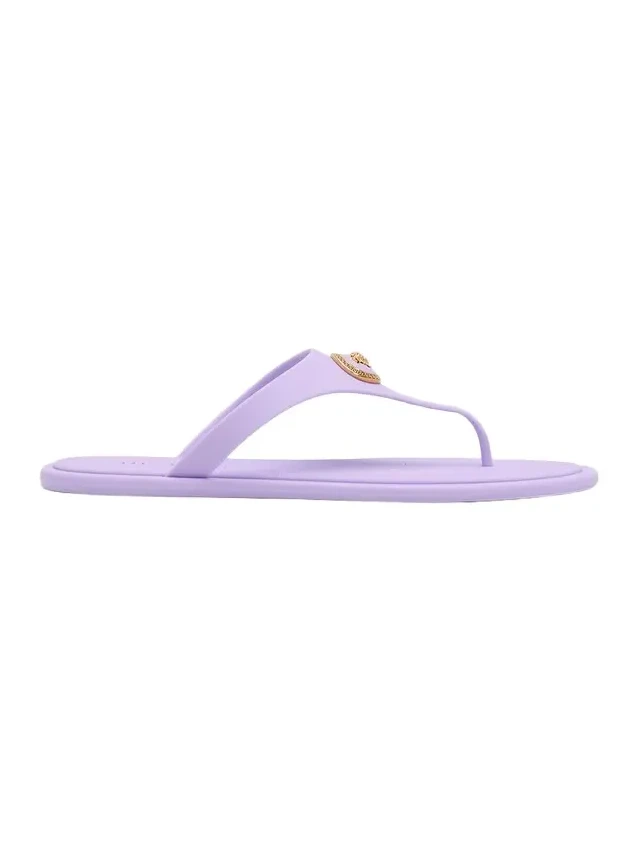 Versace Alia Medusa Rubber Thong Sandals