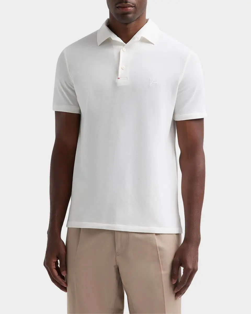 Isaia Men's Cotton Piqué Polo Shirt | Thumbnail 4
