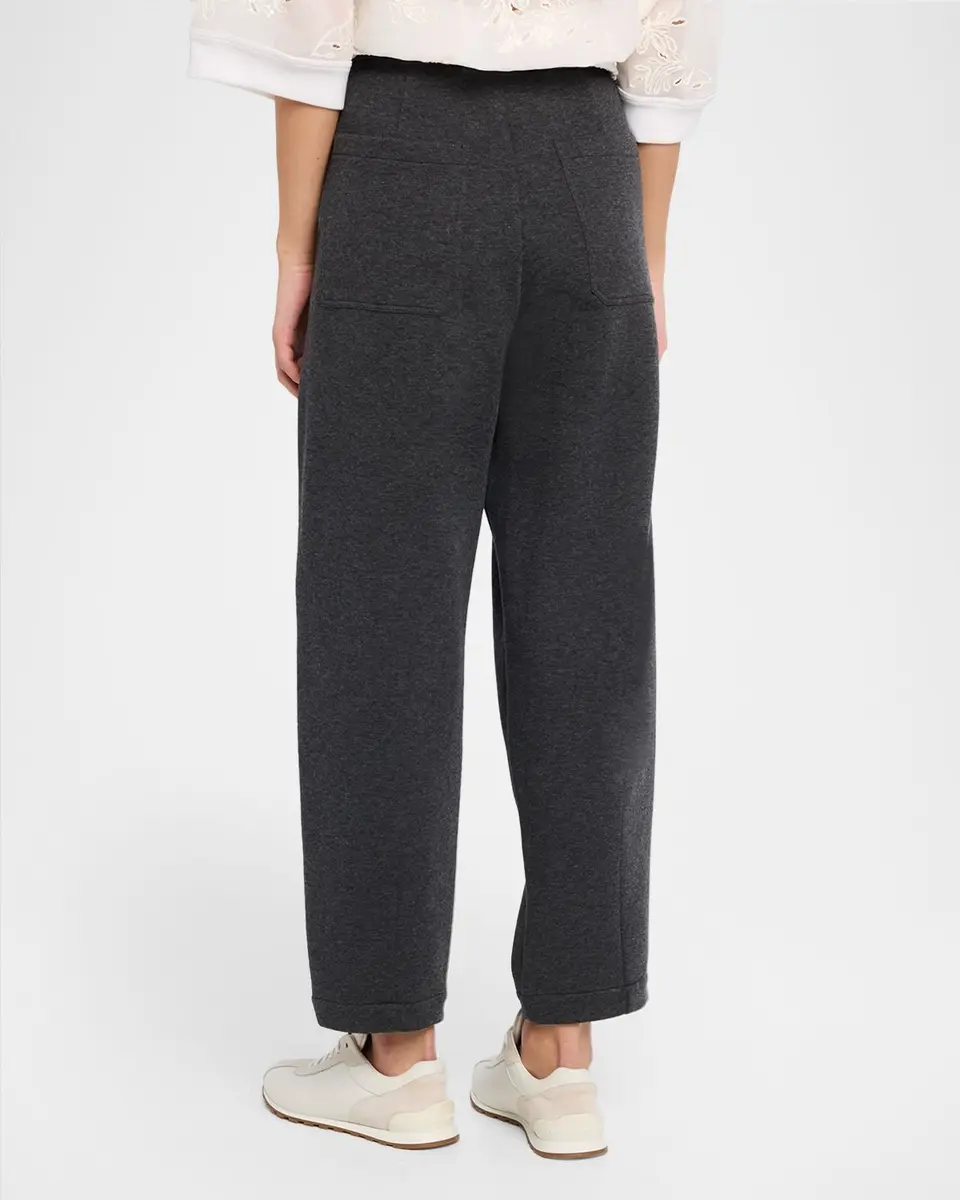 Brunello Cucinelli Pleated Tapered-Leg Ankle Sport Pants | Thumbnail 3 Brunello Cucinelli Pleated Tapered-Leg Ankle Sport Pants | Thumbnail 3