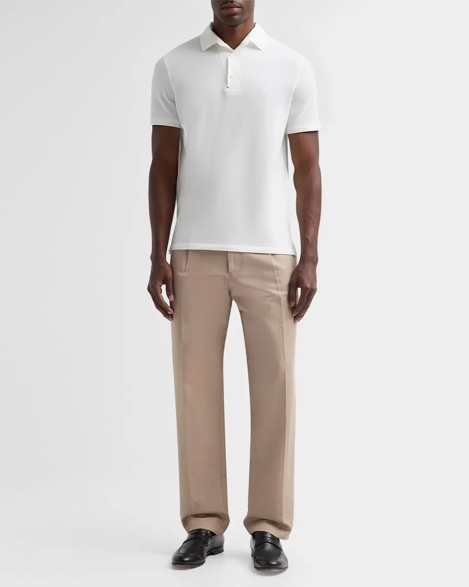 Isaia Men's Cotton Piqué Polo Shirt | Thumbnail 2 Isaia Men's Cotton Piqué Polo Shirt | Thumbnail 2