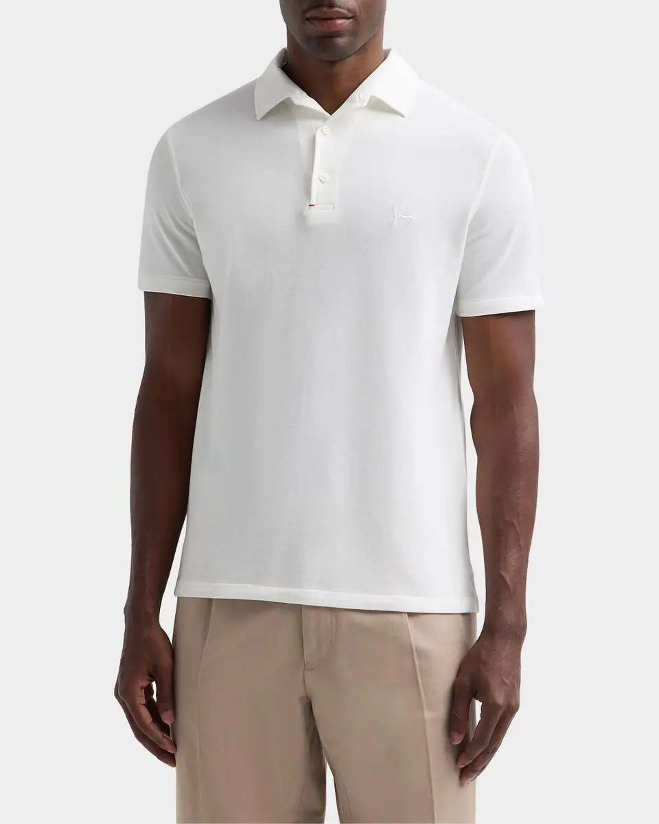 Isaia Men's Cotton Piqué Polo Shirt | Thumbnail 5 Isaia Men's Cotton Piqué Polo Shirt | Thumbnail 5