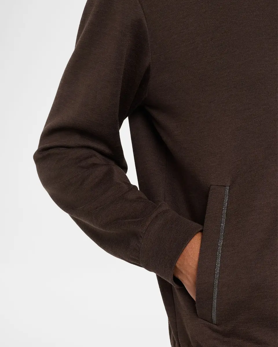 Brunello Cucinelli Monili-Trim Cardigan Sweatshirt | Thumbnail 5 Brunello Cucinelli Monili-Trim Cardigan Sweatshirt | Thumbnail 5