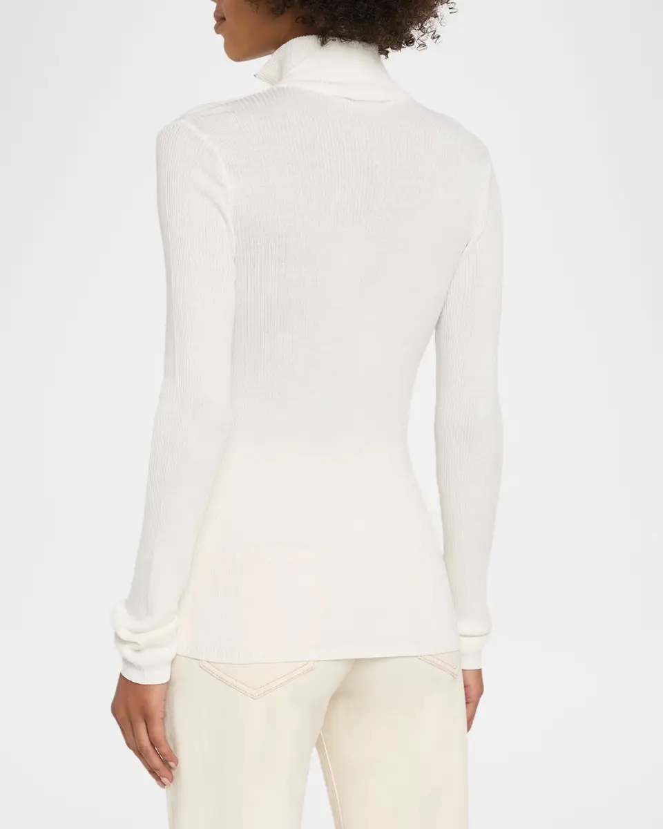 Brunello Cucinelli Turtleneck Monili Zip Wool-Cashmere Sweater | Thumbnail 3 Brunello Cucinelli Turtleneck Monili Zip Wool-Cashmere Sweater | Thumbnail 3