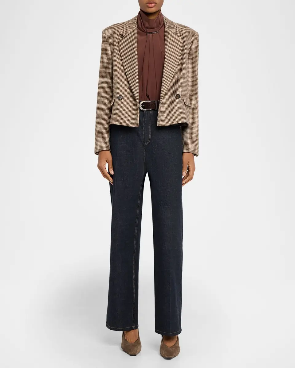 Brunello Cucinelli Turtleneck Monili Gathered Silk Blouse | Thumbnail 2 Brunello Cucinelli Turtleneck Monili Gathered Silk Blouse | Thumbnail 2