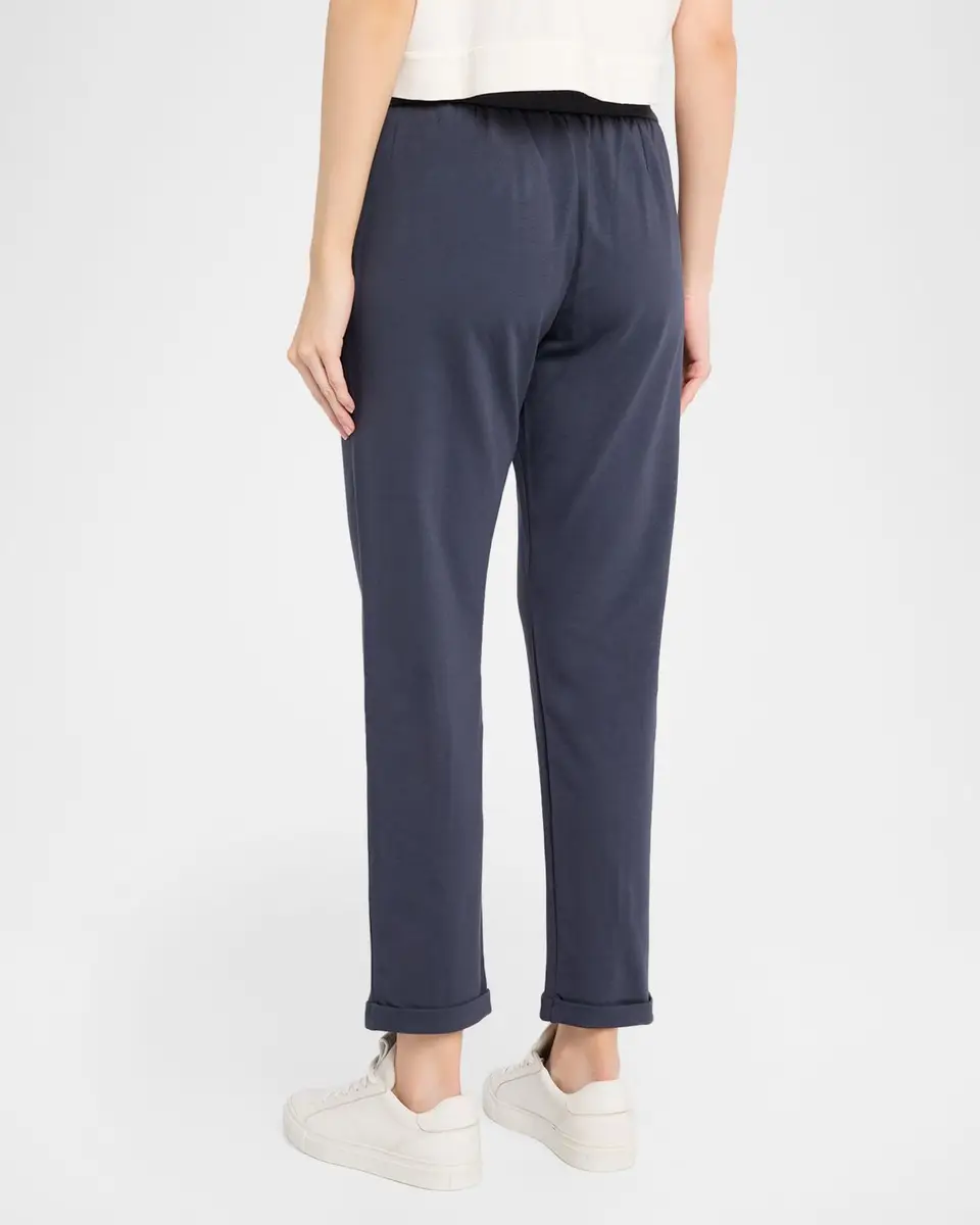Brunello Cucinelli Monili-Trim Pintuck Tapered-Leg Ankle Sport Pants | Thumbnail 3 Brunello Cucinelli Monili-Trim Pintuck Tapered-Leg Ankle Sport Pants | Thumbnail 3