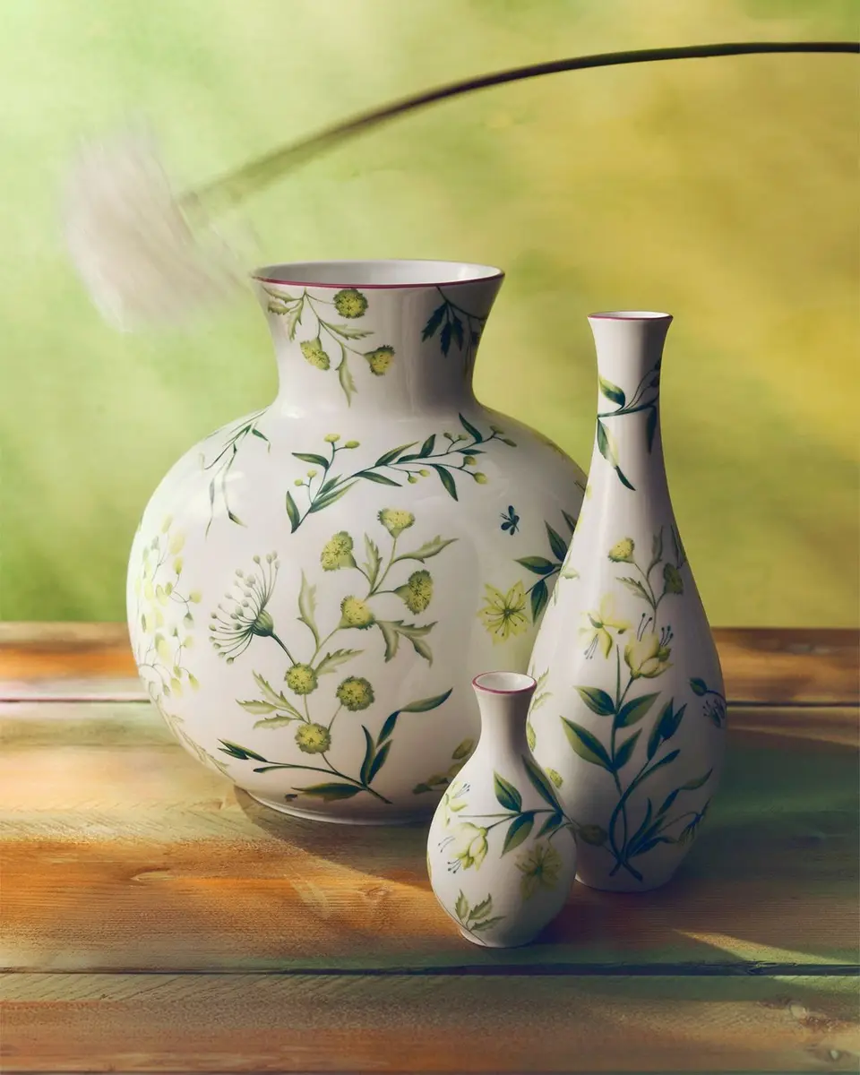 GINORI 1735 Florenza Acanto Spherical Vase, 13" Tall | Thumbnail 2 GINORI 1735 Florenza Acanto Spherical Vase, 13" Tall | Thumbnail 2