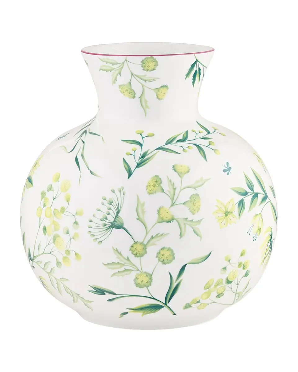 GINORI 1735 Florenza Acanto Spherical Vase, 13" Tall | Thumbnail 3 GINORI 1735 Florenza Acanto Spherical Vase, 13" Tall | Thumbnail 3