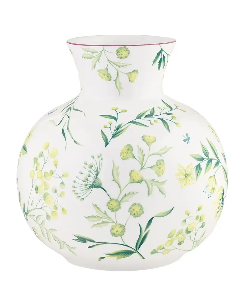 GINORI 1735 Florenza Acanto Spherical Vase, 13" Tall