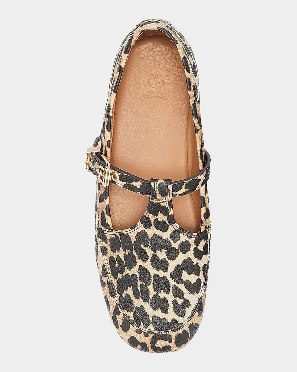 Ganni Leopard-Print Mary Janes | Thumbnail 2 Ganni Leopard-Print Mary Janes | Thumbnail 2