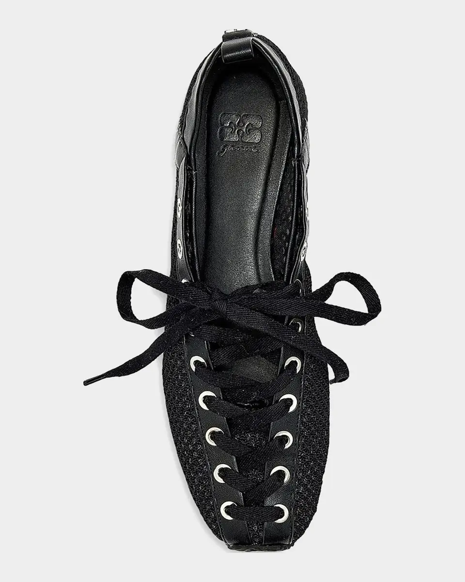 Ganni Sporty Ballerina Mesh Flats | Thumbnail 2