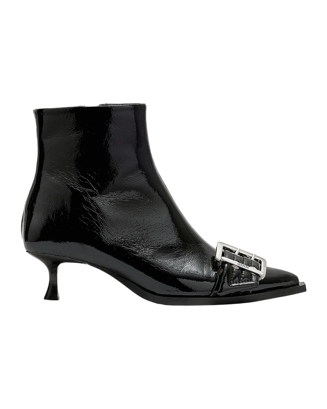 50MM Buckle-Detail Faux-Leather Boots 50MM Buckle-Detail Faux-Leather Boots