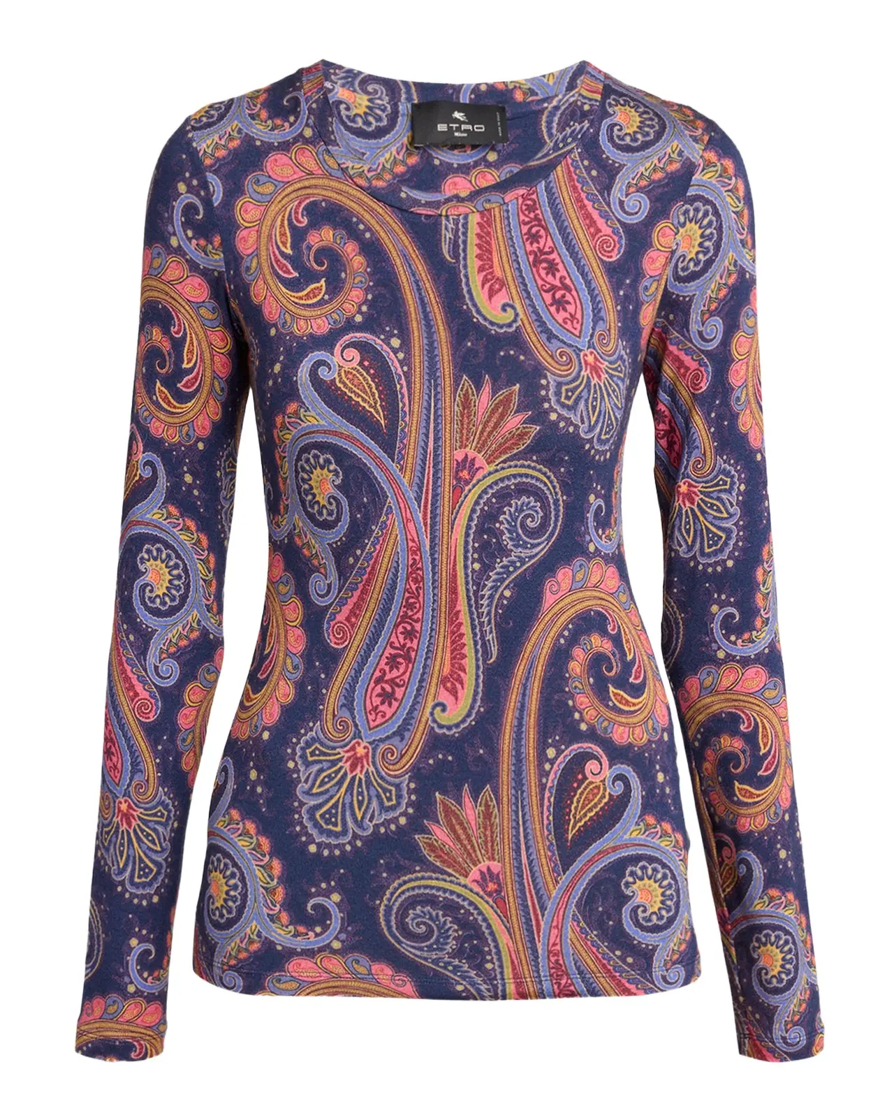 Paisley-Print Wool Jersey Long-Sleeve Top Paisley-Print Wool Jersey Long-Sleeve Top