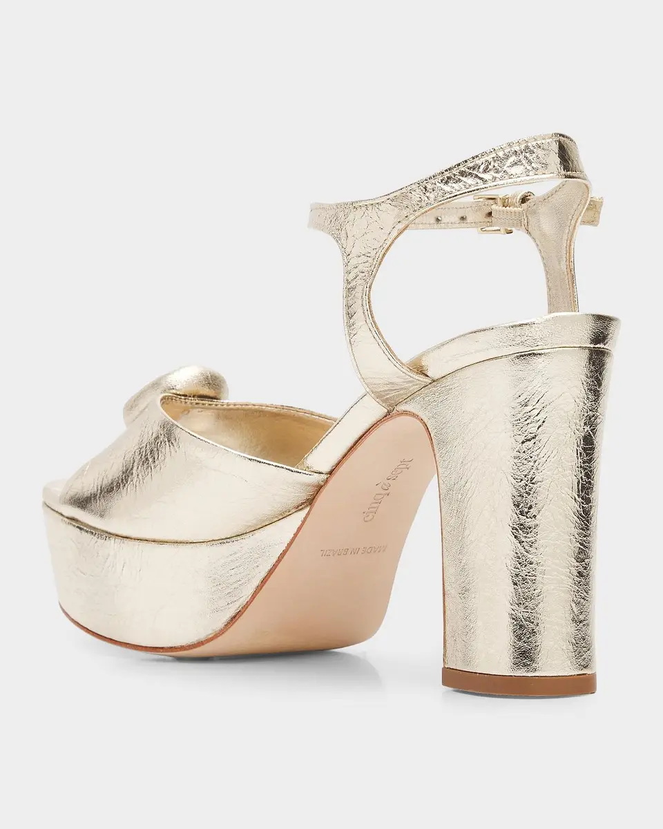 Cinq à Sept Arianna 100MM Leather Platform Sandals | Thumbnail 3