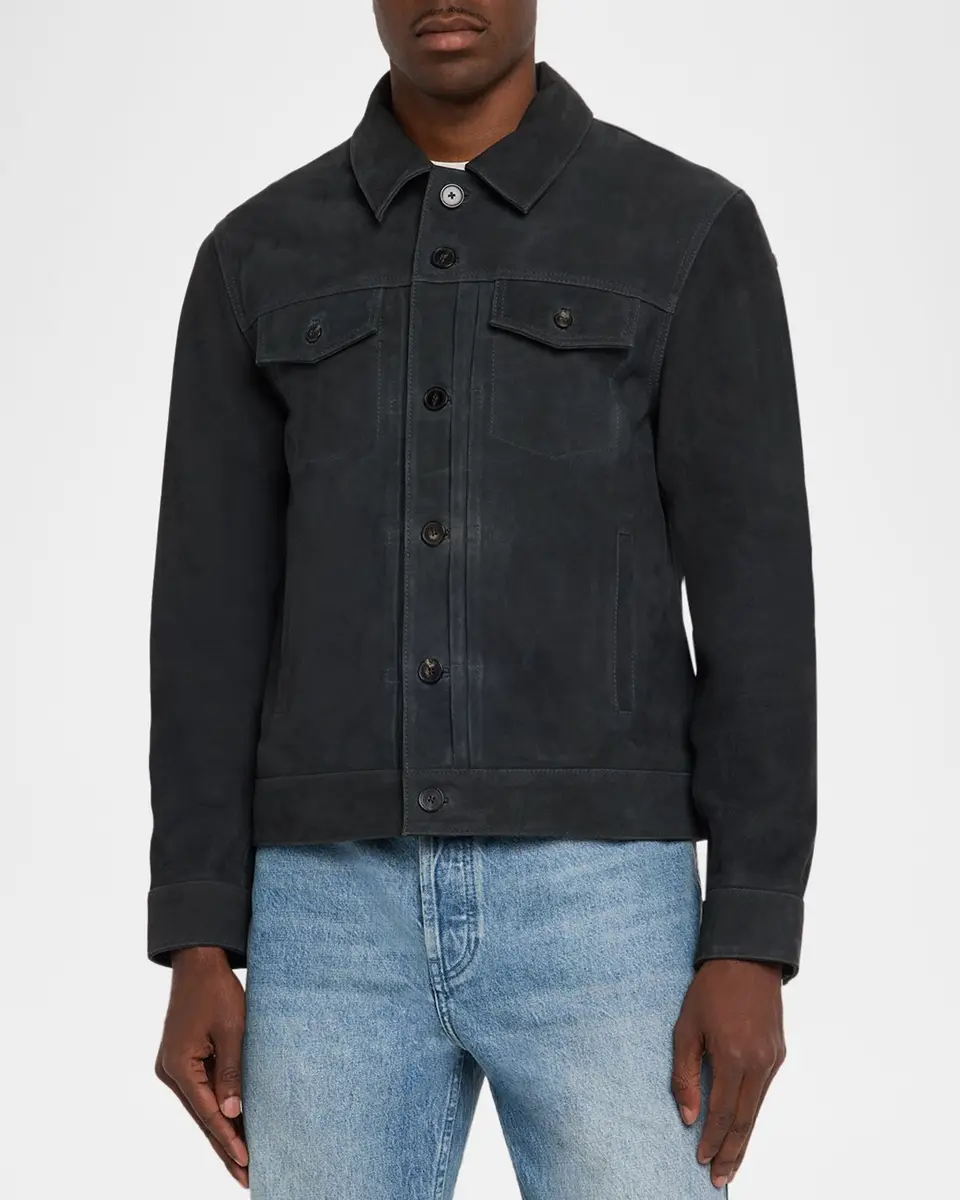 OFFICINE GÉNÉRALE Men's Liam Suede Jacket | Thumbnail 4 OFFICINE GÉNÉRALE Men's Liam Suede Jacket | Thumbnail 4