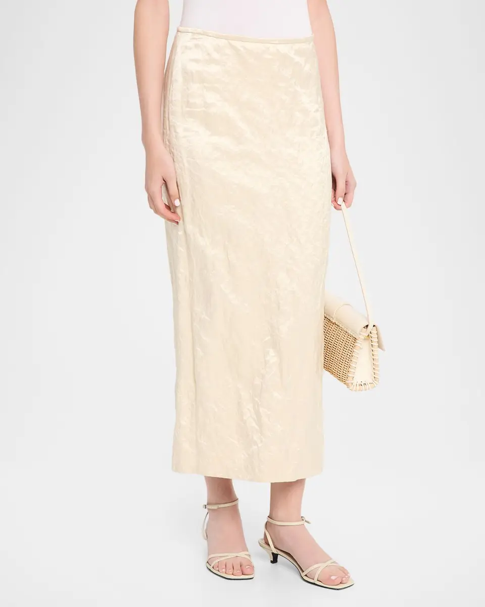 FFORME Mena Cotton-Blend Crinkled Straight Skirt | Thumbnail 4 FFORME Mena Cotton-Blend Crinkled Straight Skirt | Thumbnail 4