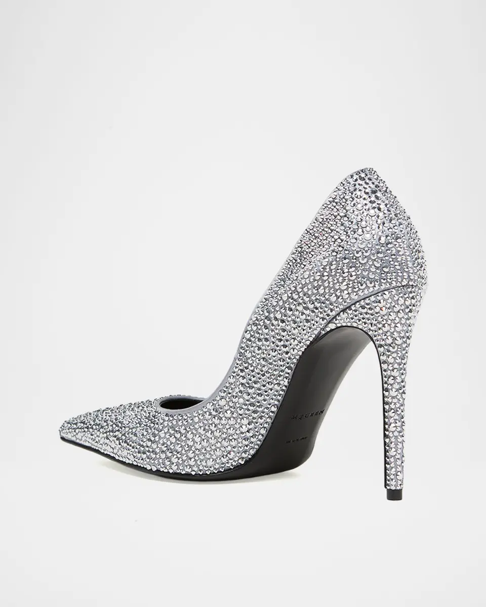 Alexander McQueen 105mm Skull Embellished Leather Pumps | Thumbnail 4 Alexander McQueen 105mm Skull Embellished Leather Pumps | Thumbnail 4
