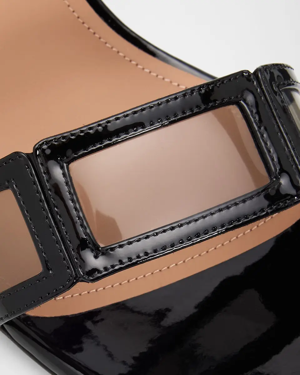 Malone Souliers 45mm Loulou Patent Leather and PVC Mule Sandals | Thumbnail 5 Malone Souliers 45mm Loulou Patent Leather and PVC Mule Sandals | Thumbnail 5