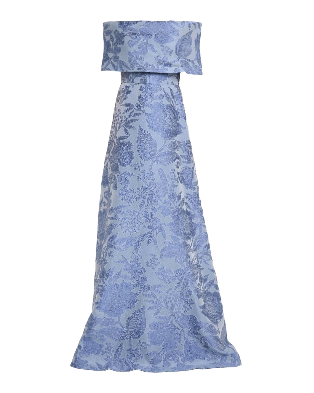 Floral Fil Coupe Off-The-Shoulder Gown Floral Fil Coupe Off-The-Shoulder Gown