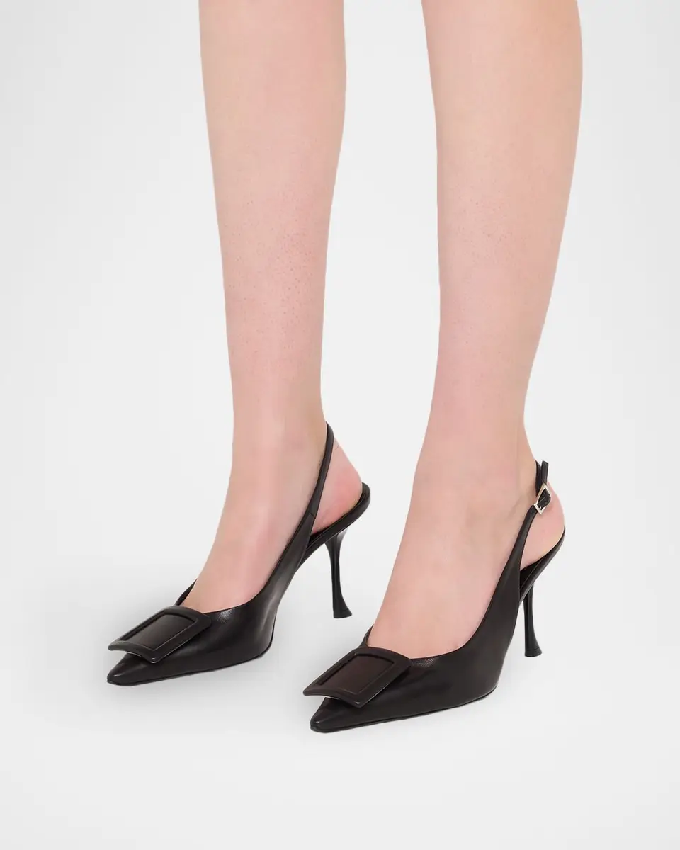 Malone Souliers 90mm Schiffer Metallic Leather Slingback Pumps | Thumbnail 2 Malone Souliers 90mm Schiffer Metallic Leather Slingback Pumps | Thumbnail 2