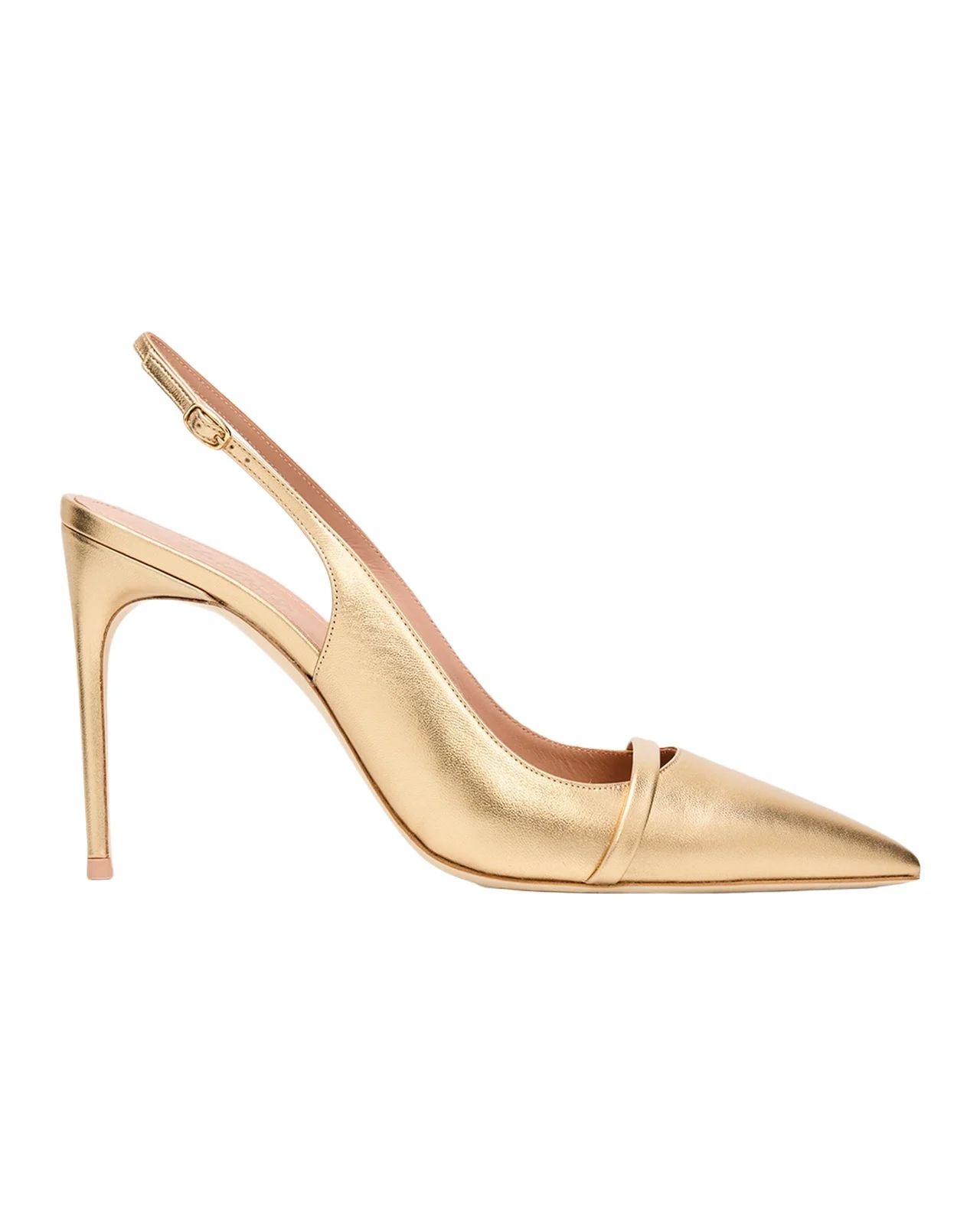 90mm Schiffer Metallic Leather Slingback Pumps 90mm Schiffer Metallic Leather Slingback Pumps