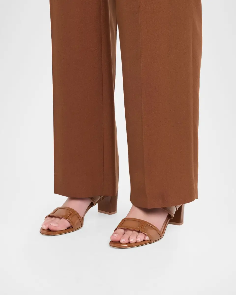 Malone Souliers 45mm Loulou Patent Leather and PVC Mule Sandals | Thumbnail 2 Malone Souliers 45mm Loulou Patent Leather and PVC Mule Sandals | Thumbnail 2